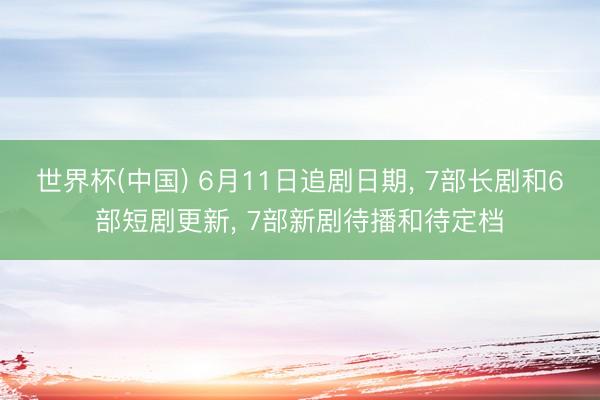 世界杯(中国) 6月11日追剧日期， 7部长剧和6部短剧更新， 7部新剧待播和待定档